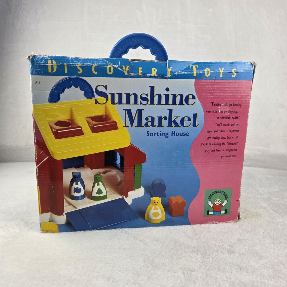Vintage Discovery Toys Sunshine Market Sorting House Set Missing 2 Pieces